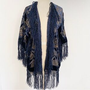 Ralph Lauren beautiful velvet Denim & Supply fringe kimono